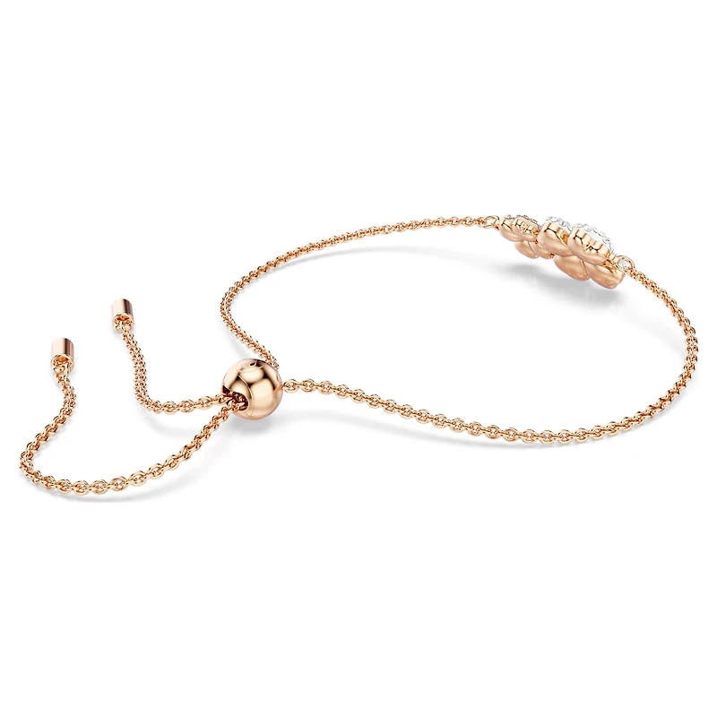 Latisha bracelet, Flower, Multicolored, Rose gold-tone plated by SWAROVSKI