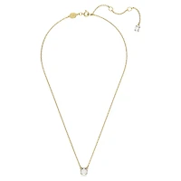 Stilla pendant, Round cut, White, 18K gold finish