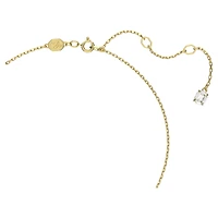 Stilla pendant, Round cut, White, 18K gold finish