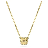 Stilla pendant, Round cut, White, 18K gold finish