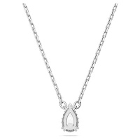 Stilla pendant, Pear cut, White, Rhodium plated by SWAROVSKI