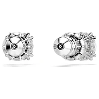 Stilla stud earrings, Round cut, White