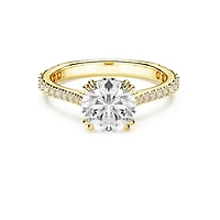 Stilla cocktail ring, Round cut, Pavé, White
