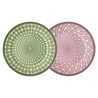 Signum plate set, Porcelain, Medium, Multicoloured by SWAROVSKI