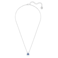 Una necklace, Trilliant cut, Blue, Rhodium plated by SWAROVSKI