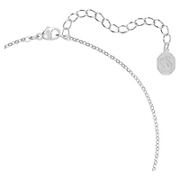 Una necklace, Trilliant cut, Blue, Rhodium plated by SWAROVSKI
