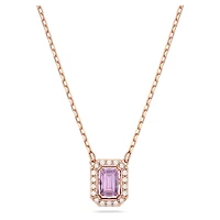 Una necklace, Purple, 18K rose gold finish