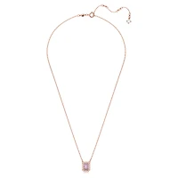 Una necklace, Octagon cut, Purple, Rose gold-tone plated by SWAROVSKI