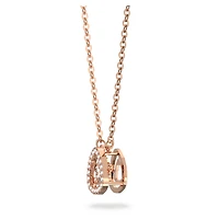 Millenia necklace, Trilliant cut, White, Rose gold-tone plated by SWAROVSKI