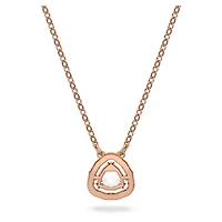 Millenia necklace, Trilliant cut, White, Rose gold-tone plated by SWAROVSKI