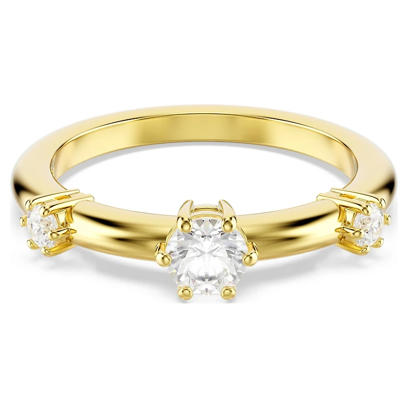 Constella ring, Set (2), Round cut, White, 18K gold finish