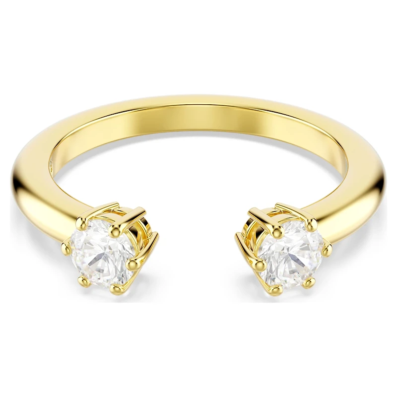 Constella ring, Set (2), Round cut, White, 18K gold finish