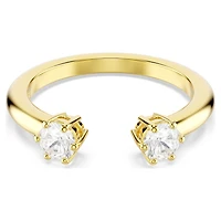Constella ring, Set (2), Round cut, White, 18K gold finish