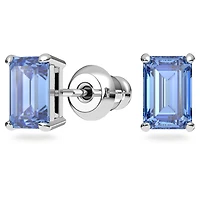 Una set, Octagon cut, Blue, Rhodium plated by SWAROVSKI