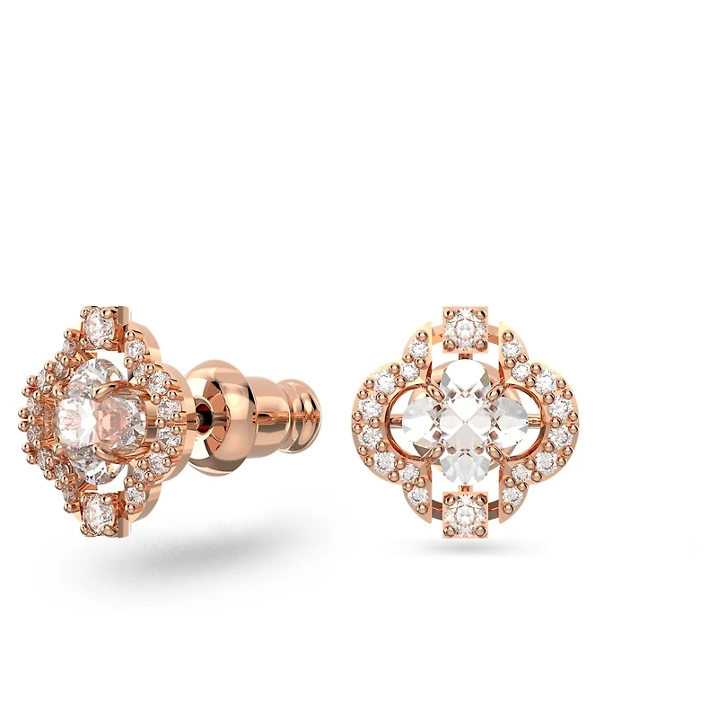 Una set, Mixed cuts, White, Rose gold-tone plated by SWAROVSKI