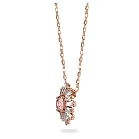 Idyllia pendant, Mixed cuts, Sun, Pink, 18K rose gold finish