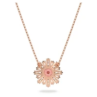 Idyllia pendant, Mixed cuts, Sun, Pink, 18K rose gold finish