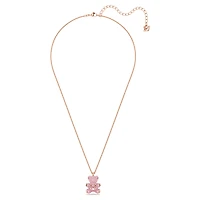 Teddy pendant, Bear, Pink, Rose gold-tone plated by SWAROVSKI