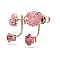 Teddy earring jackets, Bear, Pink, Rose gold-tone plated by SWAROVSKI
