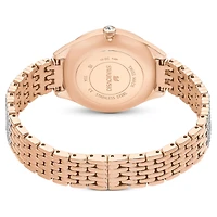 Attract watch, Swiss Made, Full pavé, Crystal bracelet, Rose gold tone, Rose gold-tone finish by SWAROVSKI