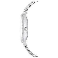 Attract watch, Swiss Made, Full pavé, Crystal bracelet, Silver tone, Stainless steel by SWAROVSKI