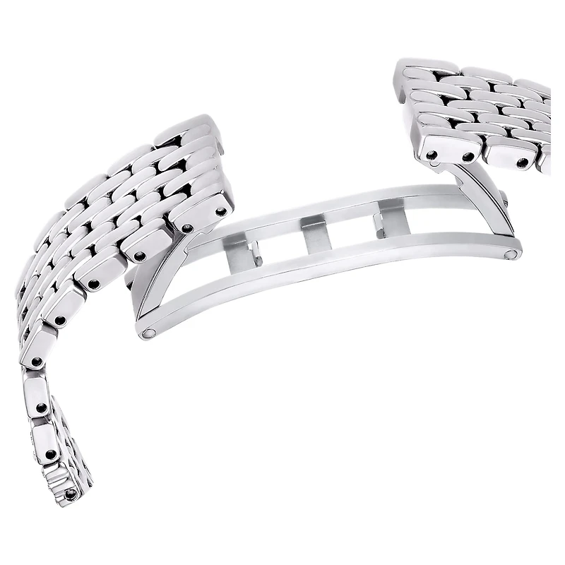 Attract watch, Swiss Made, Full pavé, Crystal bracelet, Silver tone, Stainless steel by SWAROVSKI