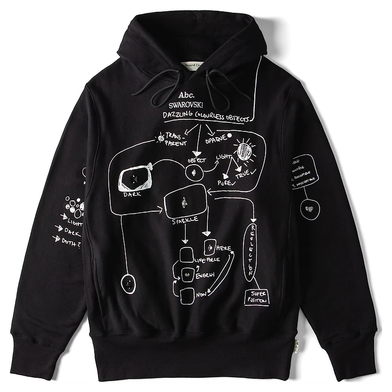 ADVISORY BOARD CRYSTALS, Dazzling Colorless Objects hoodie, Black by SWAROVSKI