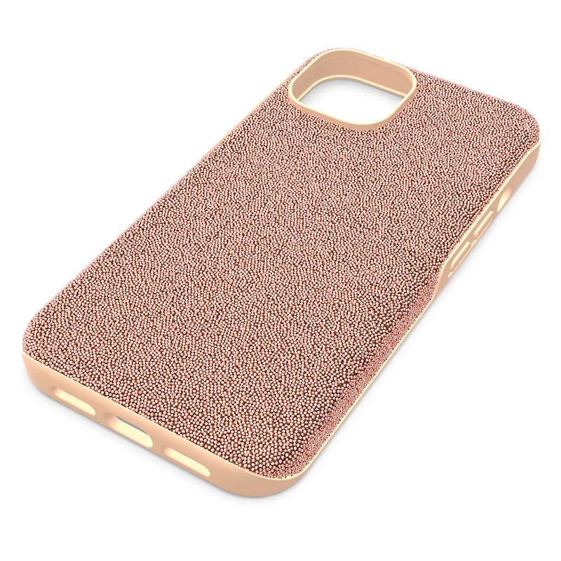 High smartphone case, iPhone® 14, Rose gold tone by SWAROVSKI