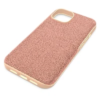 High smartphone case, iPhone® 14, Rose gold tone by SWAROVSKI