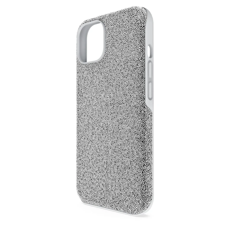 High smartphone case, iPhone® 14, Silver tone by SWAROVSKI