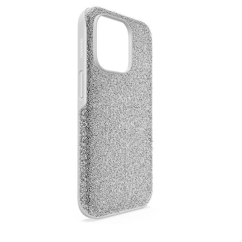 High smartphone case, iPhone® 14 Pro, Silver Tone by SWAROVSKI