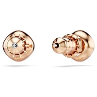 Una Angelic stud earrings, Square cut, White, 18K rose gold finish