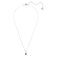 Stilla Attract pendant, Green, Rhodium plated by SWAROVSKI