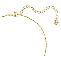 Hyperbola pendant, Intertwined circles, White, 18K gold finish