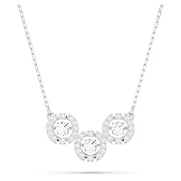 Una necklace, Round cut, White, Rhodium plated by SWAROVSKI