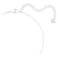 Una necklace, Round cut, White, Rhodium plated by SWAROVSKI