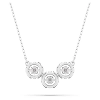 Una necklace, Round cut, White, Rhodium plated by SWAROVSKI