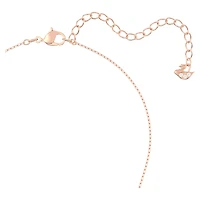 Swarovski Sparkling Dance Trilogy necklace, Round cut, White, Rose gold-tone plated by SWAROVSKI