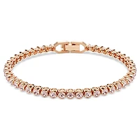 Imber Emily Tennis bracelet, Round cut, Pink, Rose gold-tone plated by SWAROVSKI