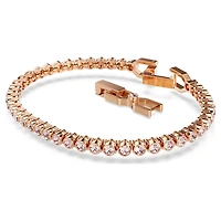 Imber Emily Tennis bracelet, Round cut, Pink, Rose gold-tone plated by SWAROVSKI