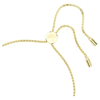 Hyperbola bracelet, Interlocking loop, White, Gold-tone plated by SWAROVSKI