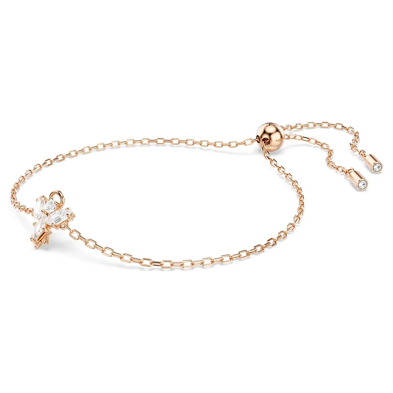 Magic bracelet, Angel, White, Rose gold-tone plated by SWAROVSKI