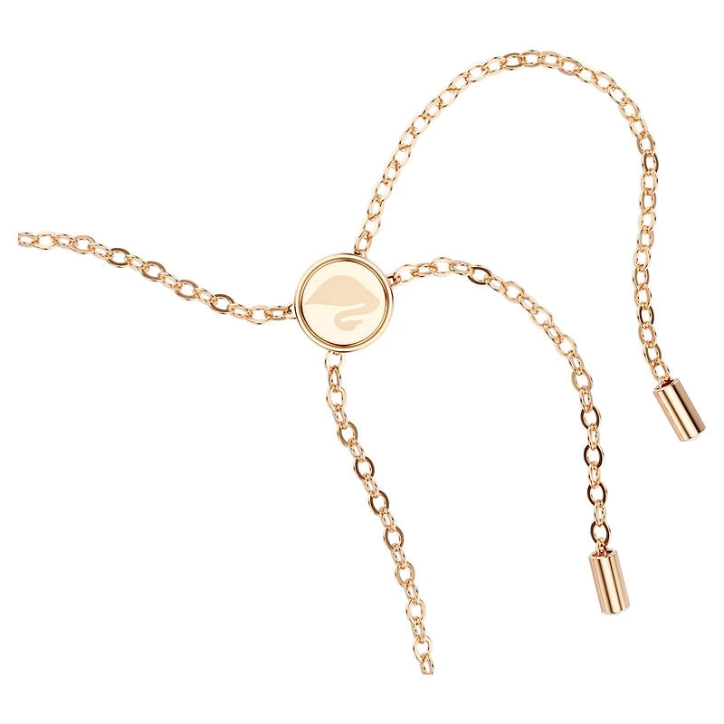 One bracelet, Heart, Pink, Rose gold-tone plated by SWAROVSKI
