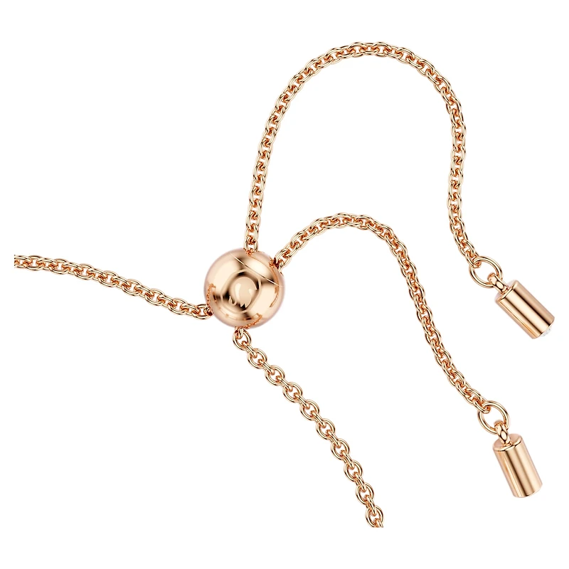 One bracelet, Mixed cuts, Heart, Pink, 18K rose gold finish