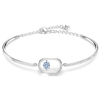 Una bracelet, Round cut, Oval shape, Blue, Rhodium plated by SWAROVSKI