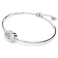 Una bracelet, Round cut, Oval shape, Blue, Rhodium plated by SWAROVSKI