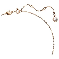 Swan pendant, Swan, Small, White, 18K rose gold finish