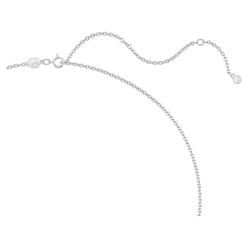 Hyperbola pendant, Bow, Large, White, Rhodium plated by SWAROVSKI
