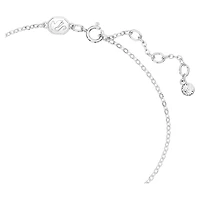 Volta bracelet, Bow, White, Rhodium plated by SWAROVSKI