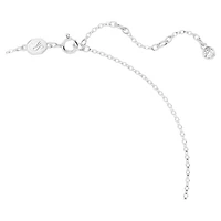 Volta necklace, Bow, Small, White, Rhodium plated by SWAROVSKI